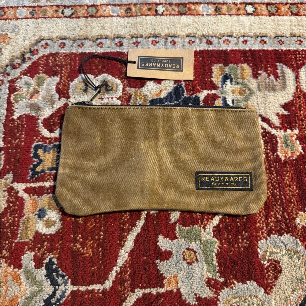 Readywares Waxed Canvas Pouch Zip Up New